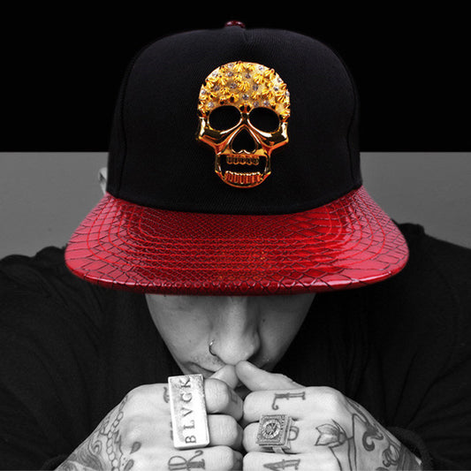 Totenkopf Metall Logo Hiphop Hip-Hop Cap