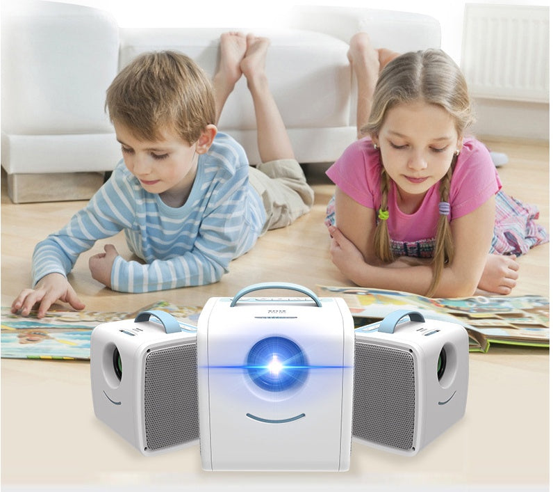 Projecteur LED portable pour enfants à domicile, support HD 1080P