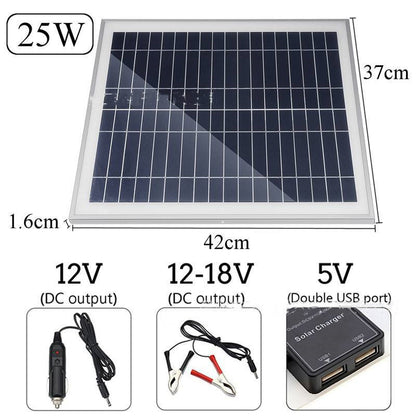 Outdoor Charging Polysilicon Battery Dual USB Interface Solar Panel