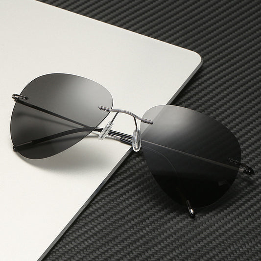 New Frameless Ultralight Polarized Titanium Polarized Sunglasses