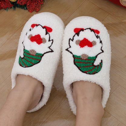 Niedlichen Cartoon Weihnachtsmann Hausschuhe Paar Innenboden Schlafzimmer Slipper Weihnachten warme Schuhe Frauen Männer