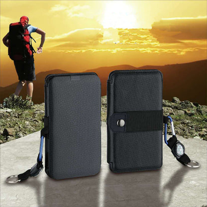 Outdoor-Falt-Solarpanel-Ladegerät, tragbar, 5 V, 2,1 A, USB-Ausgangsgeräte, Camp-Wanderrucksack, Reise-Netzteil für Smartphones