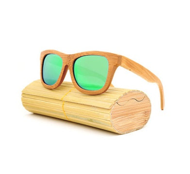 Sunglasses explosion multicolor bamboo glasses coated sunglasses