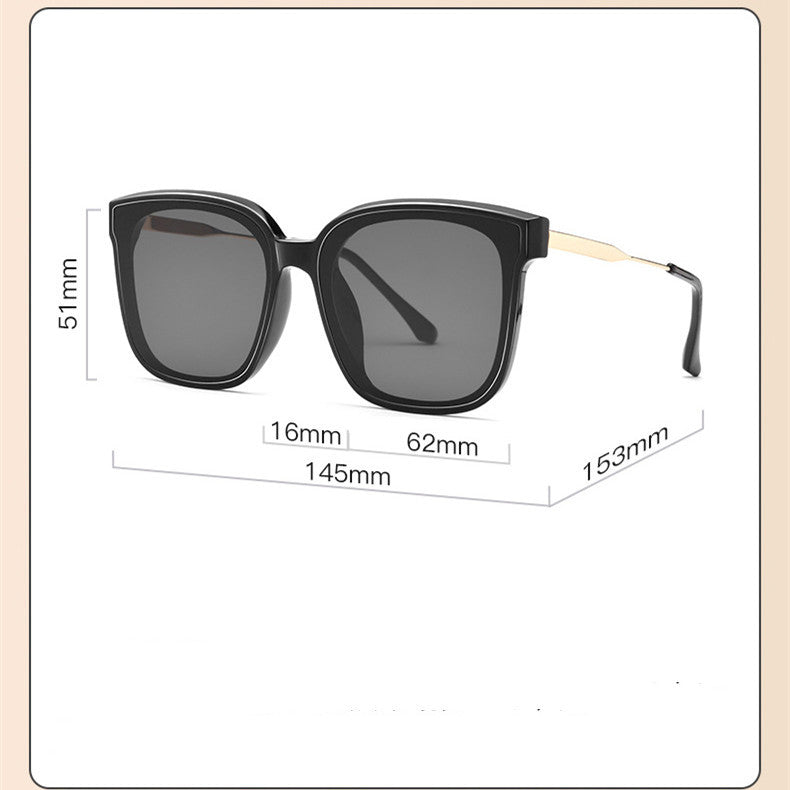 Men's And Women's Fashion Korean Version Trend Plain Polarized Sunglasses