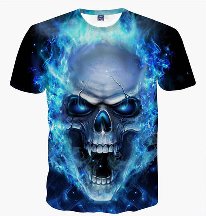 neues T-Shirt mit Totenkopf-Muster und Digitaldruck