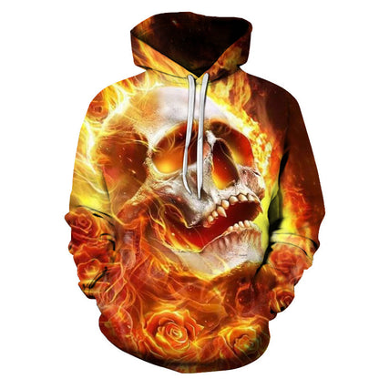 Kapuzenpullover Personalisierter Totenkopfpullover