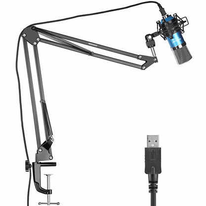 Neewer NW-7000 Microphone à Condensateur de Studio Professionnel USB et NW-35 Support de Bras de Suspension Réglable avec Support Antichoc et Kit de Pince de Montage de Table Parfait pour la Diffusion et l'Enregistrement Sonore