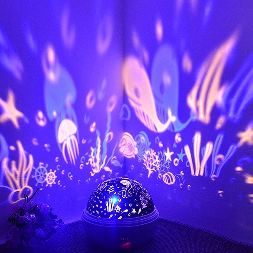 Lampe projecteur d'étoiles USB pour bébé, veilleuse pour chambre à coucher