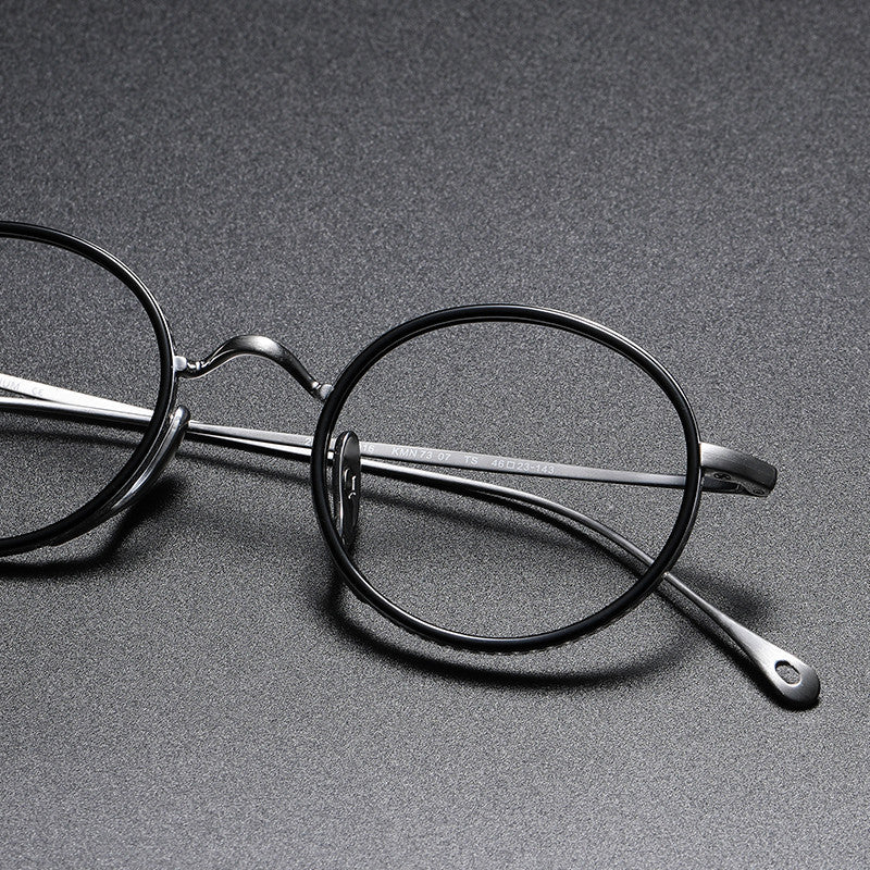 Pure Titanium Retro Round Glasses Frame