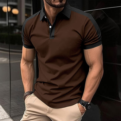 Herren Kurzarm Businesshemd Sommer Casual Poloshirts