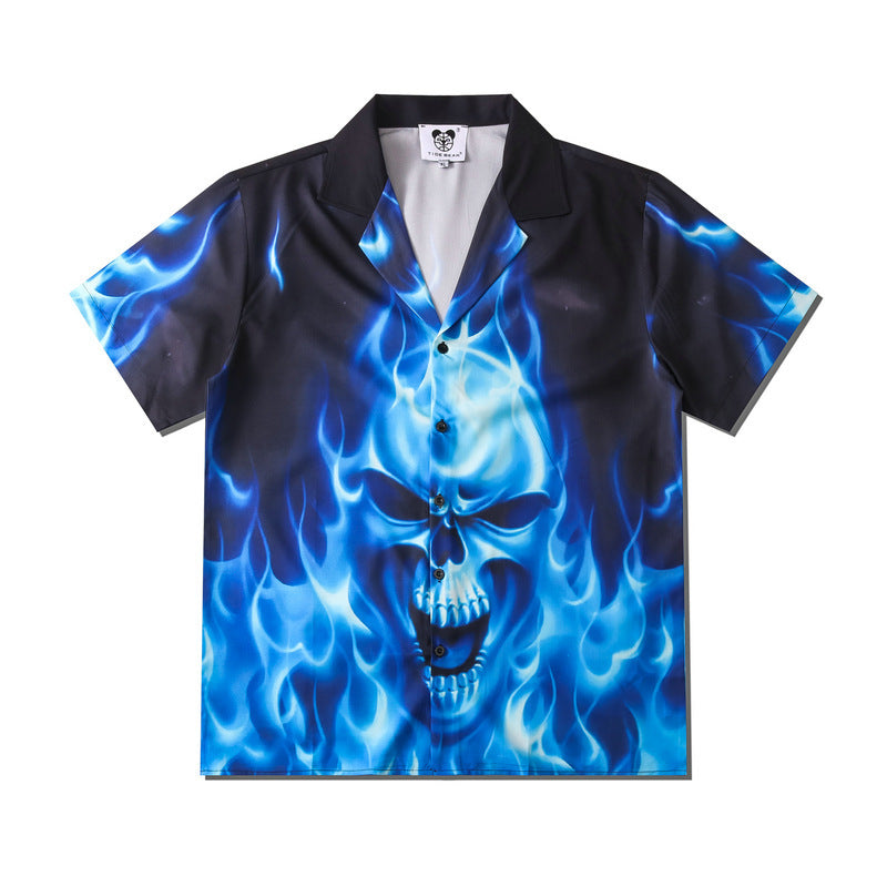 Nouveau T-shirt à manches courtes avec imprimé Skull WISP