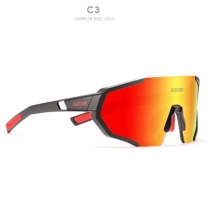 Polarized Cycling One Piece Large Frame Sports Sunglasses