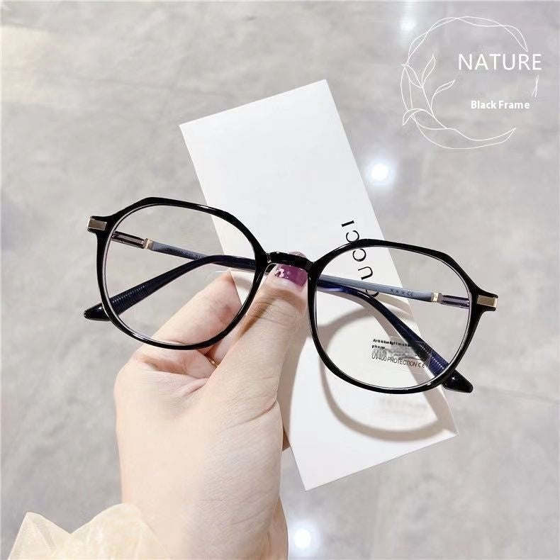 Polygon Anti-blue Light Plain Glasses For Bare Face