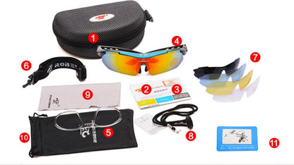 0089 Outdoor Sports With A Bike  Bicycle Gear Box Myopia Goggles Sunglasses Polarized Riding Glasses