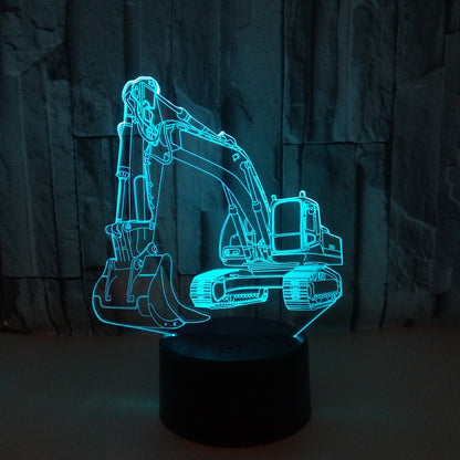 Excavator 3D Lamp