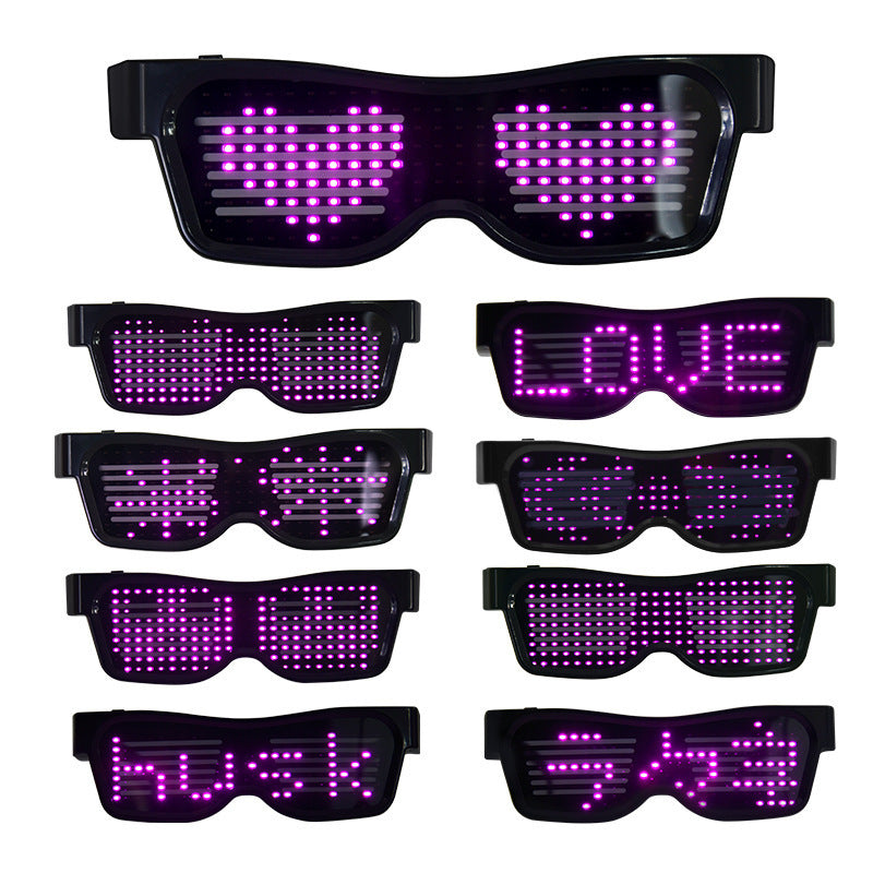 Bluetooth connected luminous glasses led shutter atmosphere Sunglasses