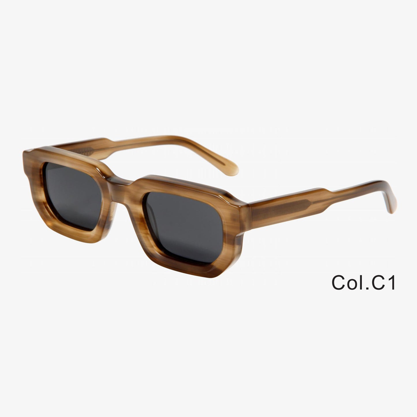 Women's Fashion Retro Square Frame Sunshade Acetate Sunglasses