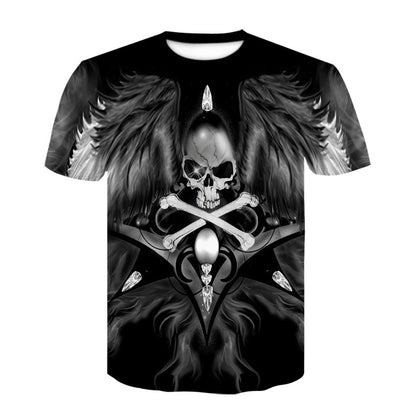 Skull WingsD Digital Printing T-shirt