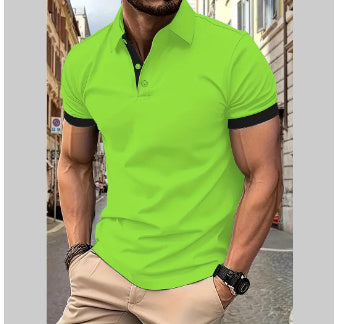 Herren Kurzarm Businesshemd Sommer Casual Poloshirts