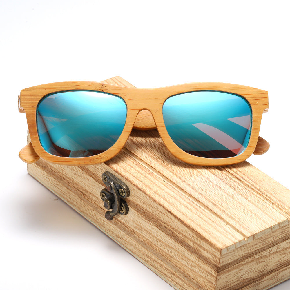 New trendy bamboo sunglasses