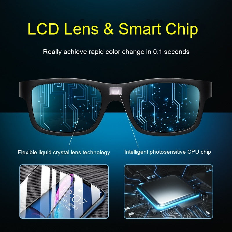 LCD Smart Chip Color-changing Polarized Sunglasses