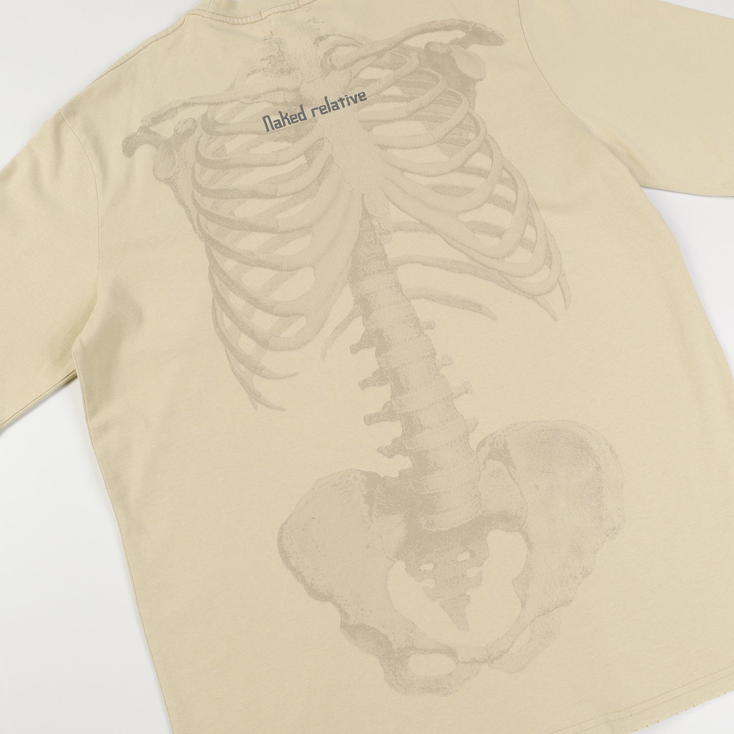 Back Skull Bone Print Short Sleeve