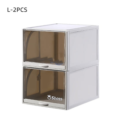 Transparent Box Stackable Drawer Storage Shoe Rack