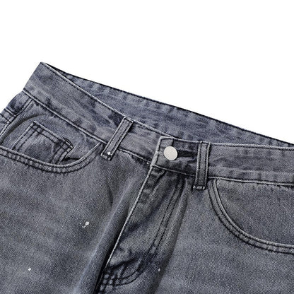 Jeans mit Totenkopf-Stickerei und Tinte gewaschen für Herren