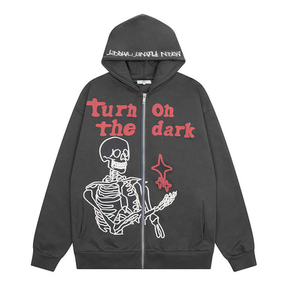 Strickjacke mit Totenkopf-Print für Jungen