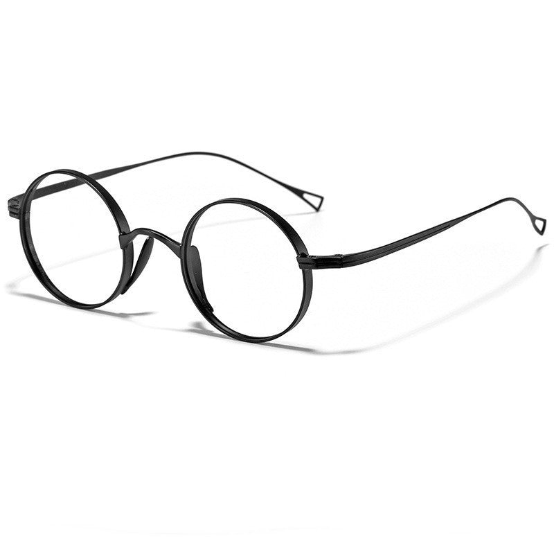 Monture de lunettes ronde vintage en titane pur