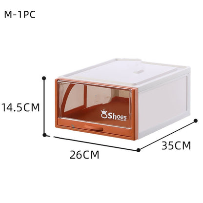 Transparent Box Stackable Drawer Storage Shoe Rack