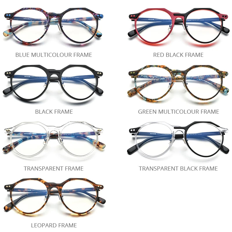 HEPIDEM Acetate Glasses Men 2022 New Vintage Retro Round Eyeglasses Frame Women Spectacles Eyewear 9185