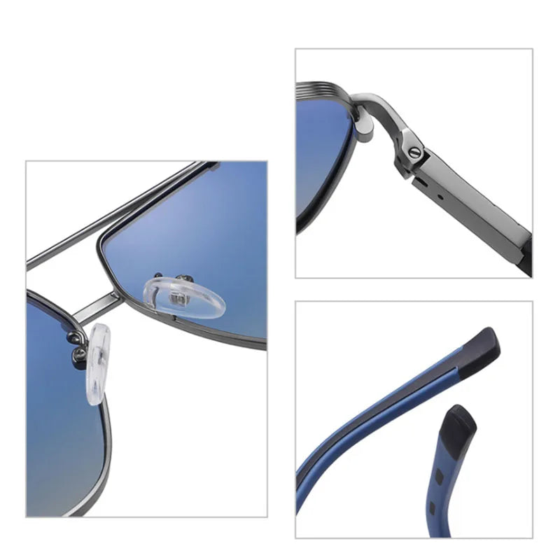 SHAUNA Classic Double Bridges Men Polarized Sunglasses