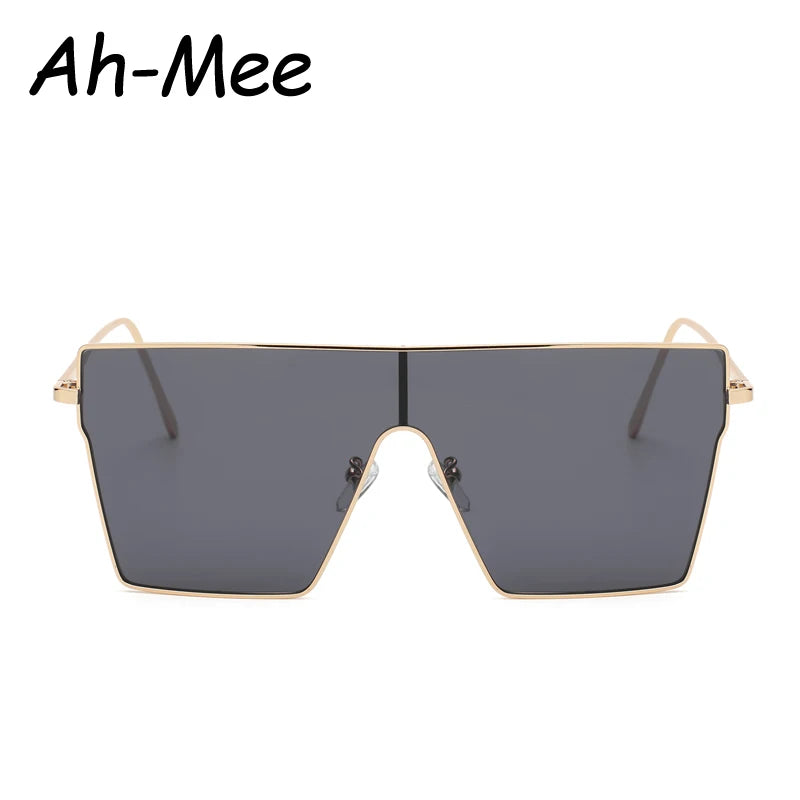 Vintage Metall Sonnenbrillen Damen Steampunk Sonnenbrillen für Herren Brillen Mode Flat Top Goggle Große Rahmen Farbverlaufsgläser Shades