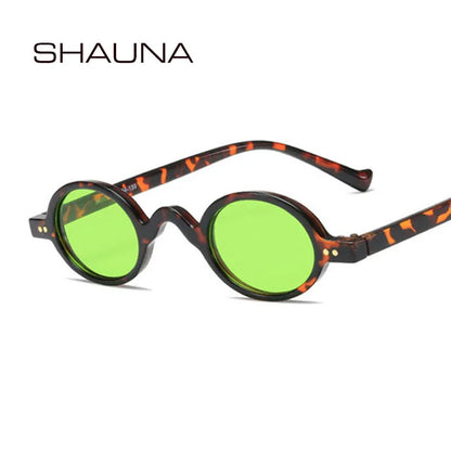 SHAUNA Vintage Small Oval Sunglasses Women Fashion Rivets Optical Eyeglasses Frame Glasses