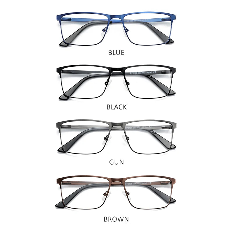 ZENOTTIC 2024 Men Titanium Alloy Optical Glasses Frame Fashion Male Square Eyewear Ultralight Metal Non-Prescription Eyeglasses