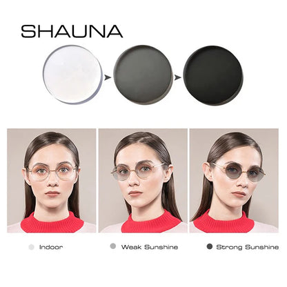 SHAUNA 1.56 Prescription CR-39 Resin Discoloration Glasses Lenses Myopia Hyperopia Presbyopia Optical Lens Light-Sensitive