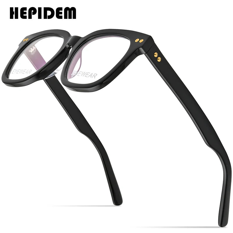 Lunettes en acétate HEPIDEM pour femmes 2021 Nouvelle monture de lunettes carrée surdimensionnée pour hommes Lunettes Lunettes 9166