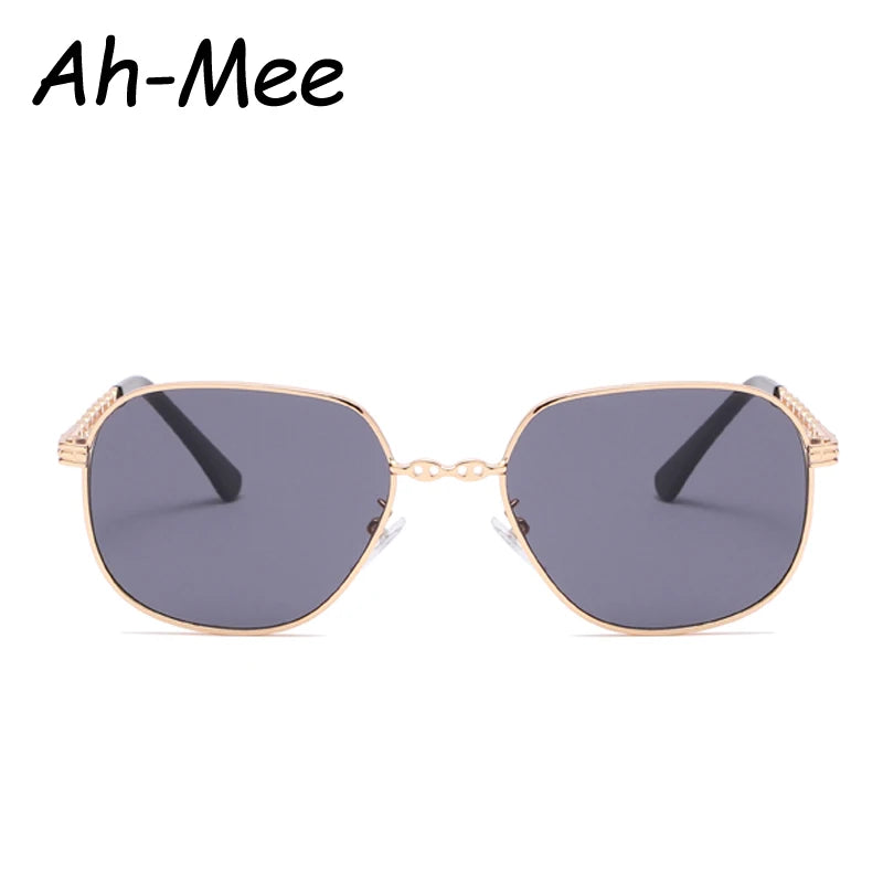 New Square Sunglasses Women Fashion Vintage Alloy Frames Gradient Sun Glasses Retro Punk Metal Shades Oculos De Sol Feminino