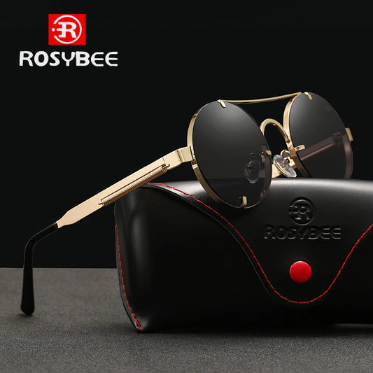 Brand Name Round Polarized Cool Driving Sunglasses Steampunk Men Women Fashion Sun Glasses Designer Retro Vintage UV400 Shades