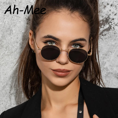 Mode Runde Vintage Sonnenbrille Frauen Männer Gradienten Sonnenbrille Für Weibliche Retro Legierung Brillen Gafas De Sol Shades