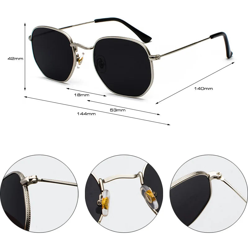 SHAUNA Retro Women Square Sunglasses Classic Men Glasses Frame