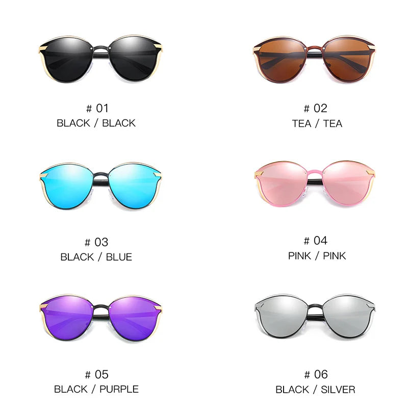 ROSYBEE Lunettes de soleil œil de chat pour femmes, lunettes de soleil polarisées de styliste, lunettes de soleil à la mode pour femmes, nuances vintage pour filles