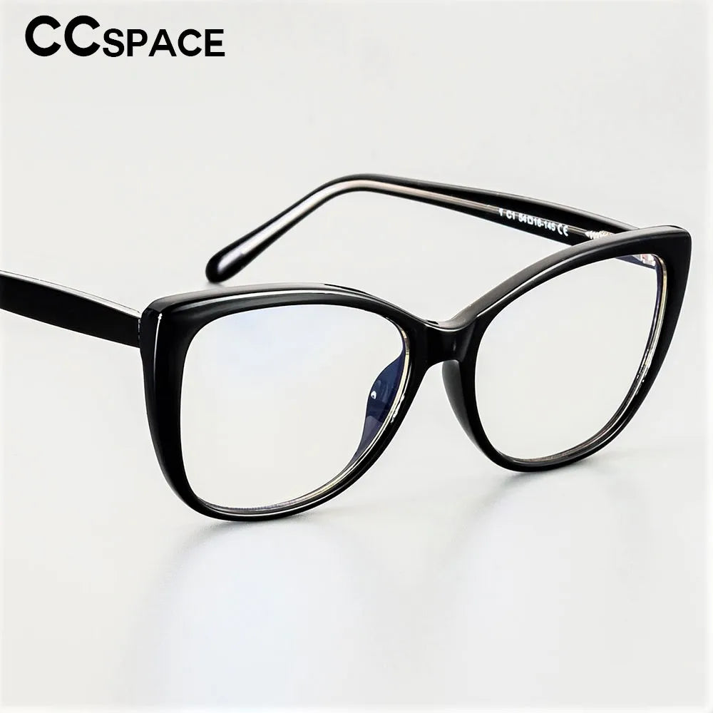 51015 Plastic Titanium Glasses Frames Anti-blue Light Ultralight Cat Eye Men Women Optical Fashion Computer Glasses