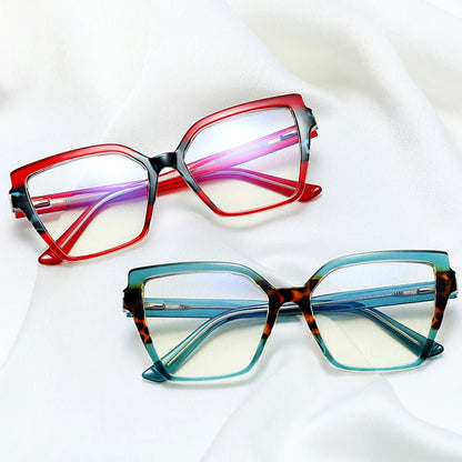 SHAUNA Fashion Cat Eye TR90 Women Glasses Frame Clear Anti Blue Light Lens Men Optical Leopard Frame Computer Glasses