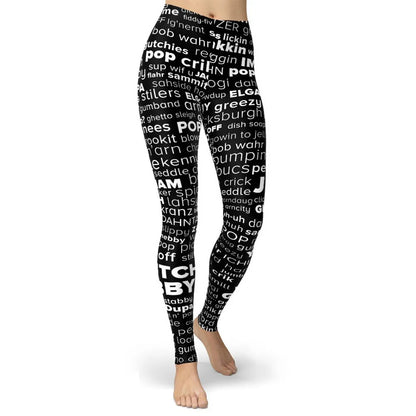 FCCEXIO Marke Brief Gedruckt Frauen Legging Mode Schwarz Sport Bleistift Hosen Fitness Sexy Workout Leggings S-3XL