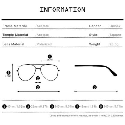 HEPIDEM Acetat Polarisierte Sonnenbrille 2020 Neue Frauen Hochwertige Mode Sonnenbrille Quadrat UV400 Sonnenbrille für Männer 9126