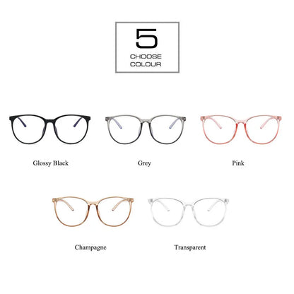 SHAUNA Anti Blue Light Women Round Glasses Frames Fashion Transparent Men Optical Computer Glasses