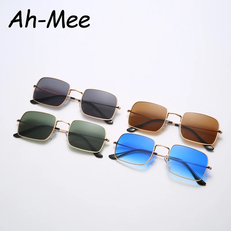 Classic Rectangle Frame Sunglasses Women Men Brand Designer Alloy Gradient Sun Glasses Vintage Driving Eyewear Oculos De Sol