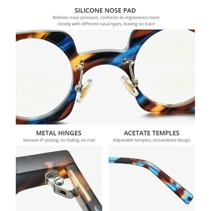 HEPIDEM Acetate Glasses Frame Men 2022 New Vintage Retro Polygon Eyeglasses Women Optical Optical Spectacles Eyewear 9181